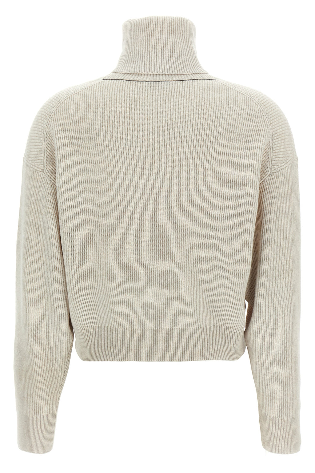 BRUNELLO CUCINELLI Ribbed turtleneck sweater For Women 60% wv, 30% ws, 10% se