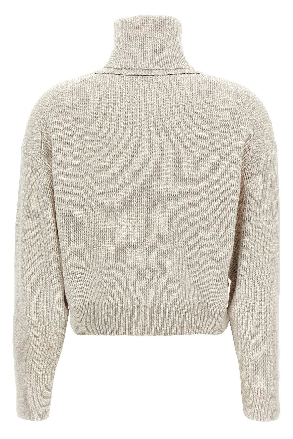 BRUNELLO CUCINELLI Ribbed turtleneck sweater For Women 60% wv, 30% ws, 10% se