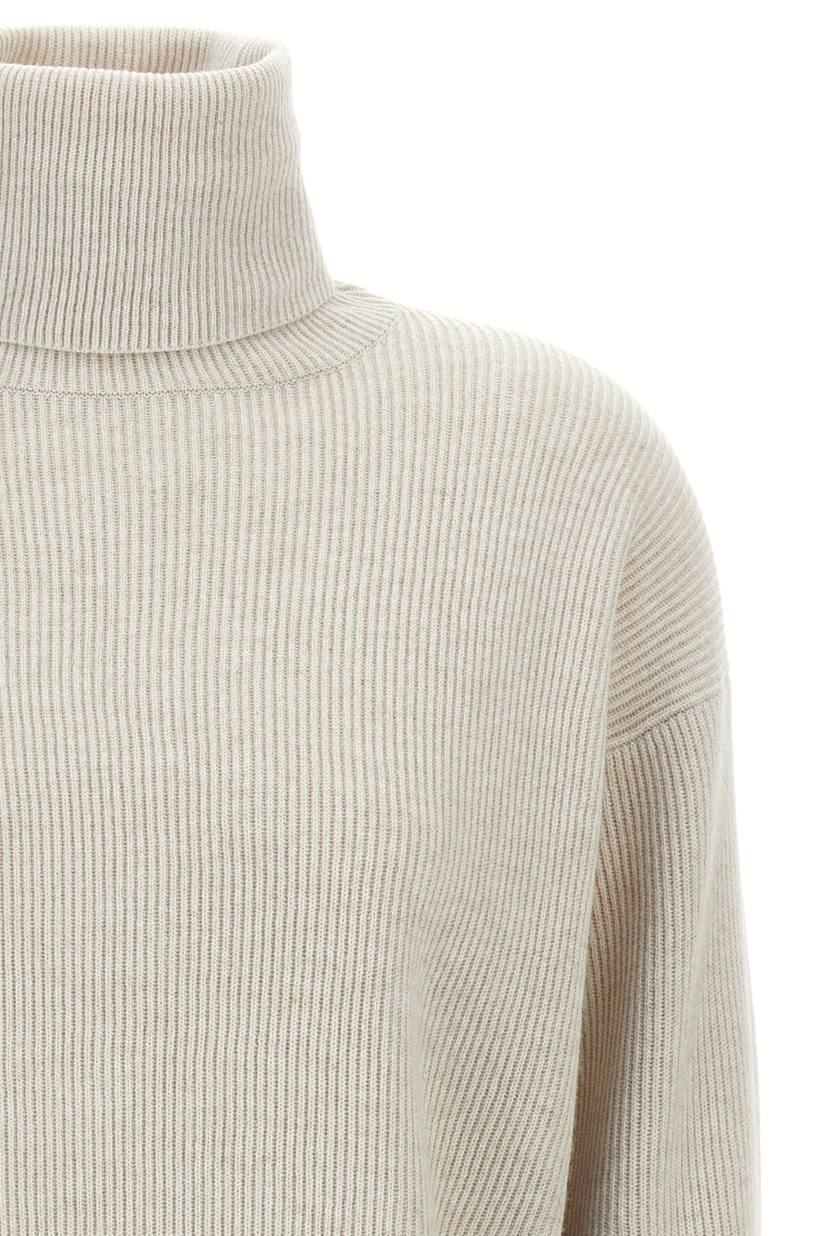 BRUNELLO CUCINELLI Ribbed turtleneck sweater For Women 60% wv, 30% ws, 10% se