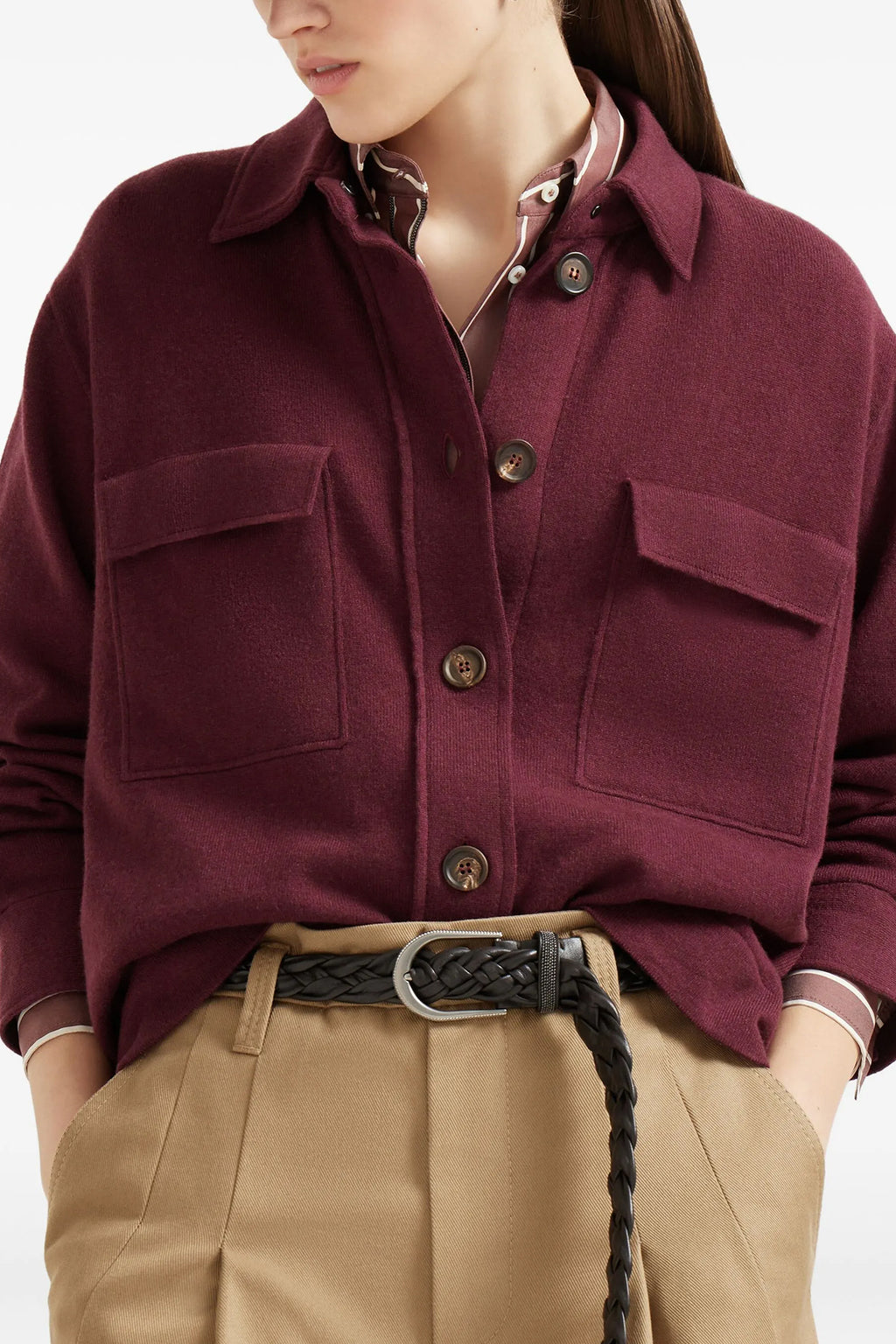 BRUNELLO CUCINELLI Knitted shirt For Women 60% wv, 30% ws, 10% se