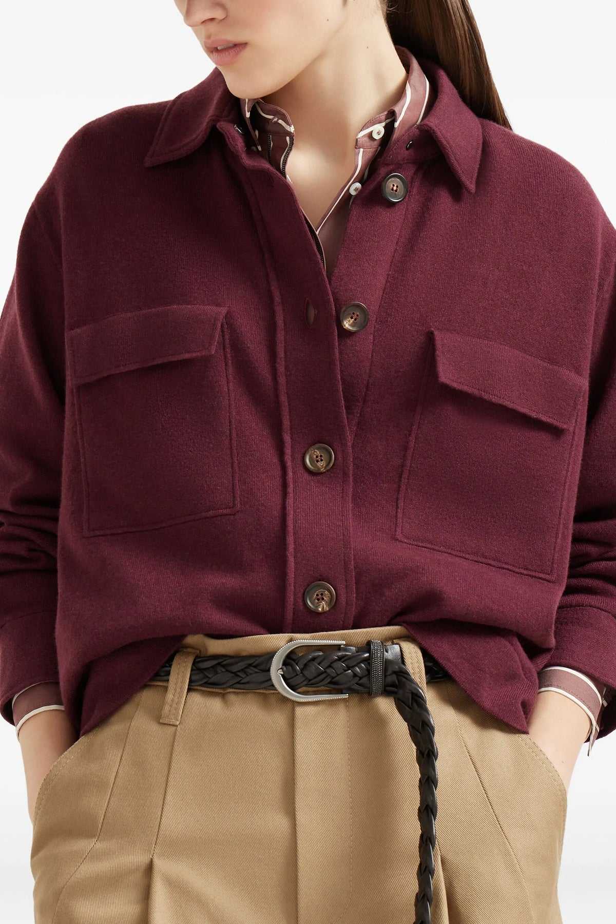 BRUNELLO CUCINELLI Knitted shirt For Women 60% wv, 30% ws, 10% se