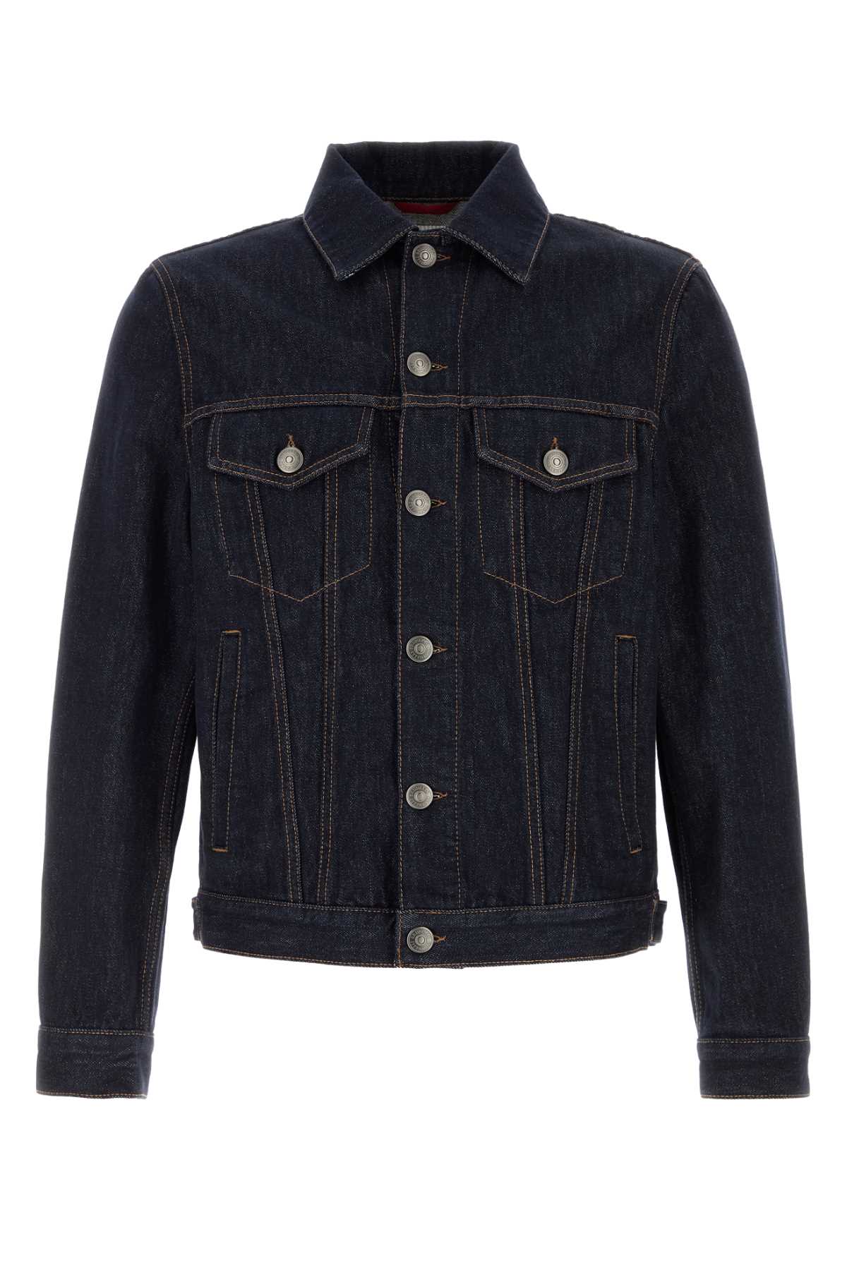 BRUNELLO CUCINELLI DENIM JACKET For Men Exterior: 100% Cotton