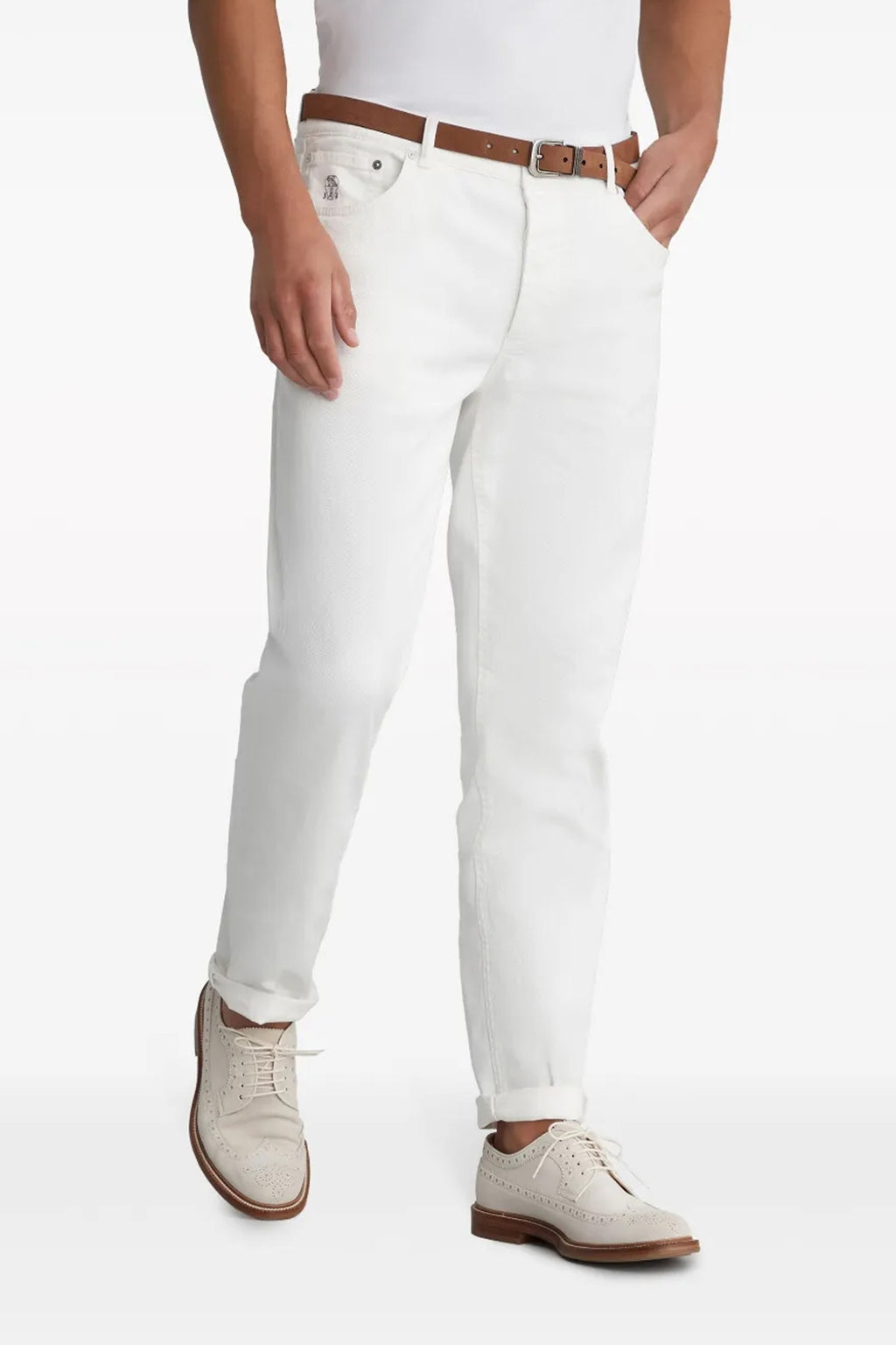 BRUNELLO CUCINELLI Traditional fit jeans For Men 99% cotton, 1% elastane