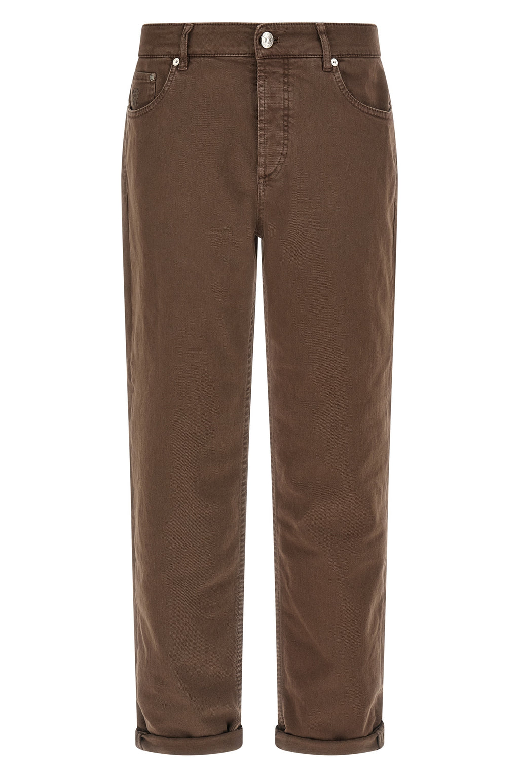 BRUNELLO CUCINELLI Garment-dyed jeans For Men 99% cotton, 1% elastane