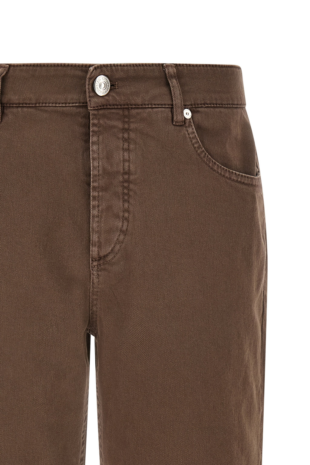 BRUNELLO CUCINELLI Garment-dyed jeans For Men 99% cotton, 1% elastane