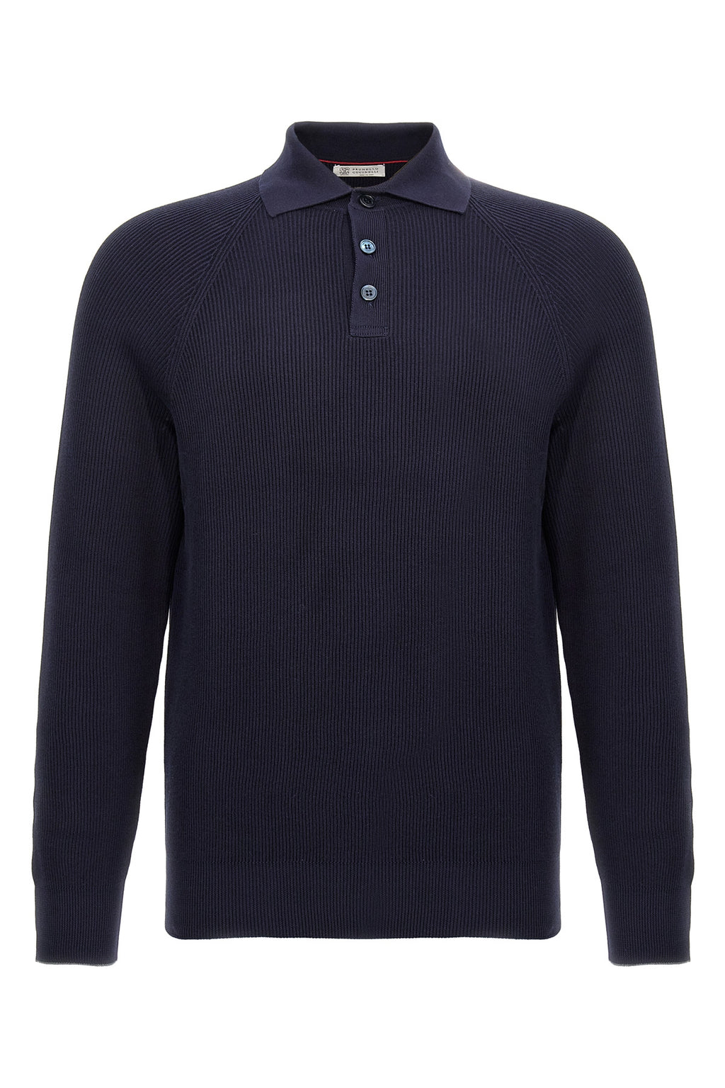 BRUNELLO CUCINELLI Ribbed polo shirt For Men 100% cotton
