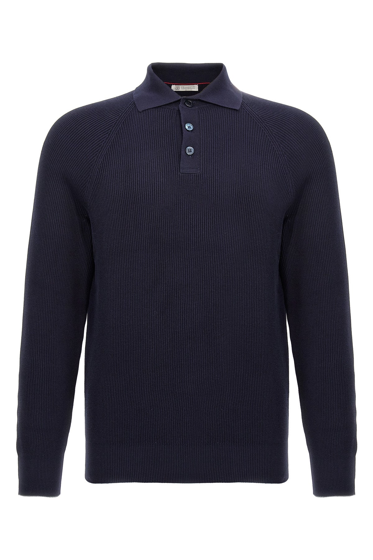 BRUNELLO CUCINELLI Ribbed polo shirt For Men 100% cotton