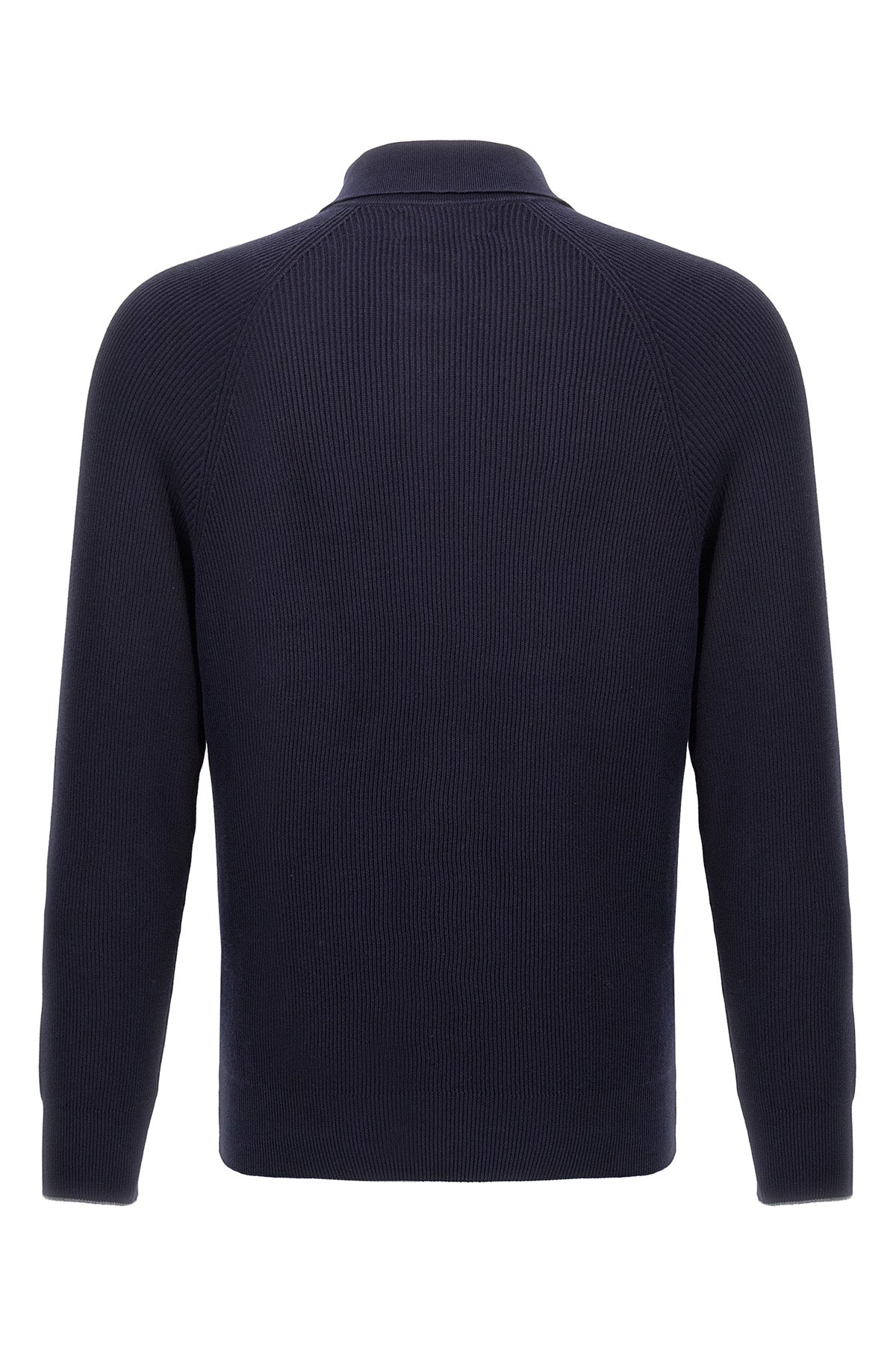 BRUNELLO CUCINELLI Ribbed polo shirt For Men 100% cotton