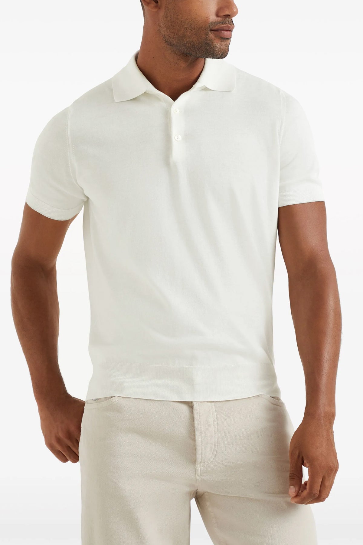 BRUNELLO CUCINELLI Stretch cotton polo shirt