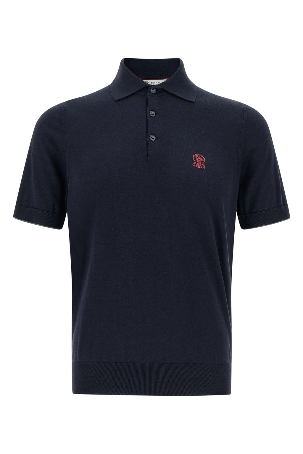 BRUNELLO CUCINELLI Logo embroidery polo shirt