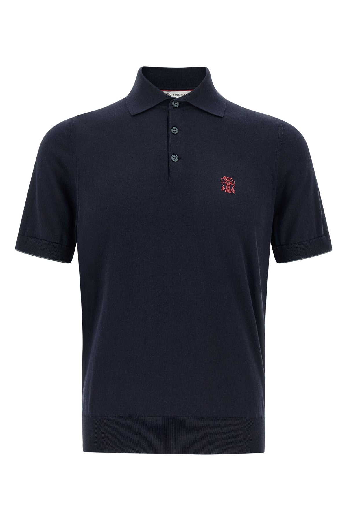 BRUNELLO CUCINELLI Logo embroidery polo shirt