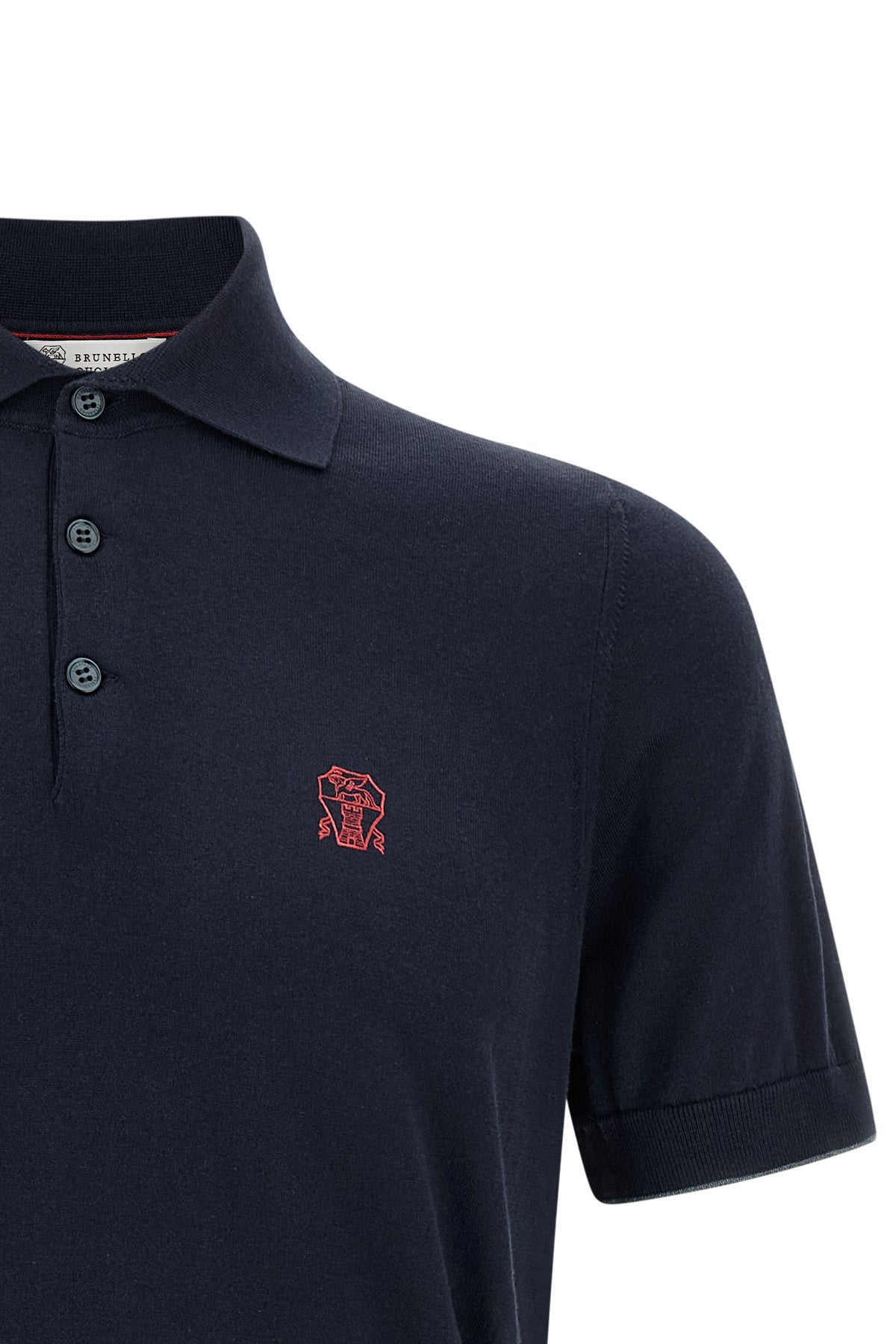 BRUNELLO CUCINELLI Logo embroidery polo shirt
