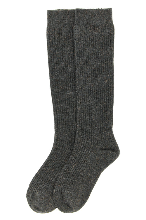 BRUNELLO CUCINELLI 'Sparkling' ribbed socks For Women 46% ws, 41% vi, 13% pl