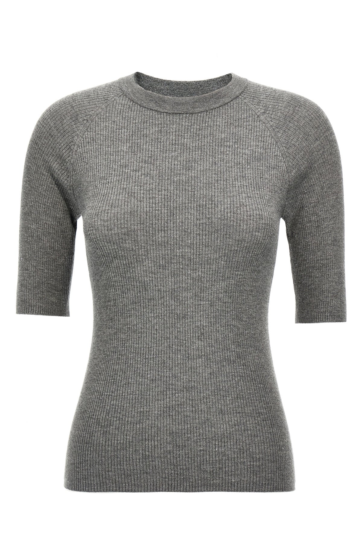 BRUNELLO CUCINELLI Lurex ribbed sweater For Women 46% ws, 41% vi, 13% pl