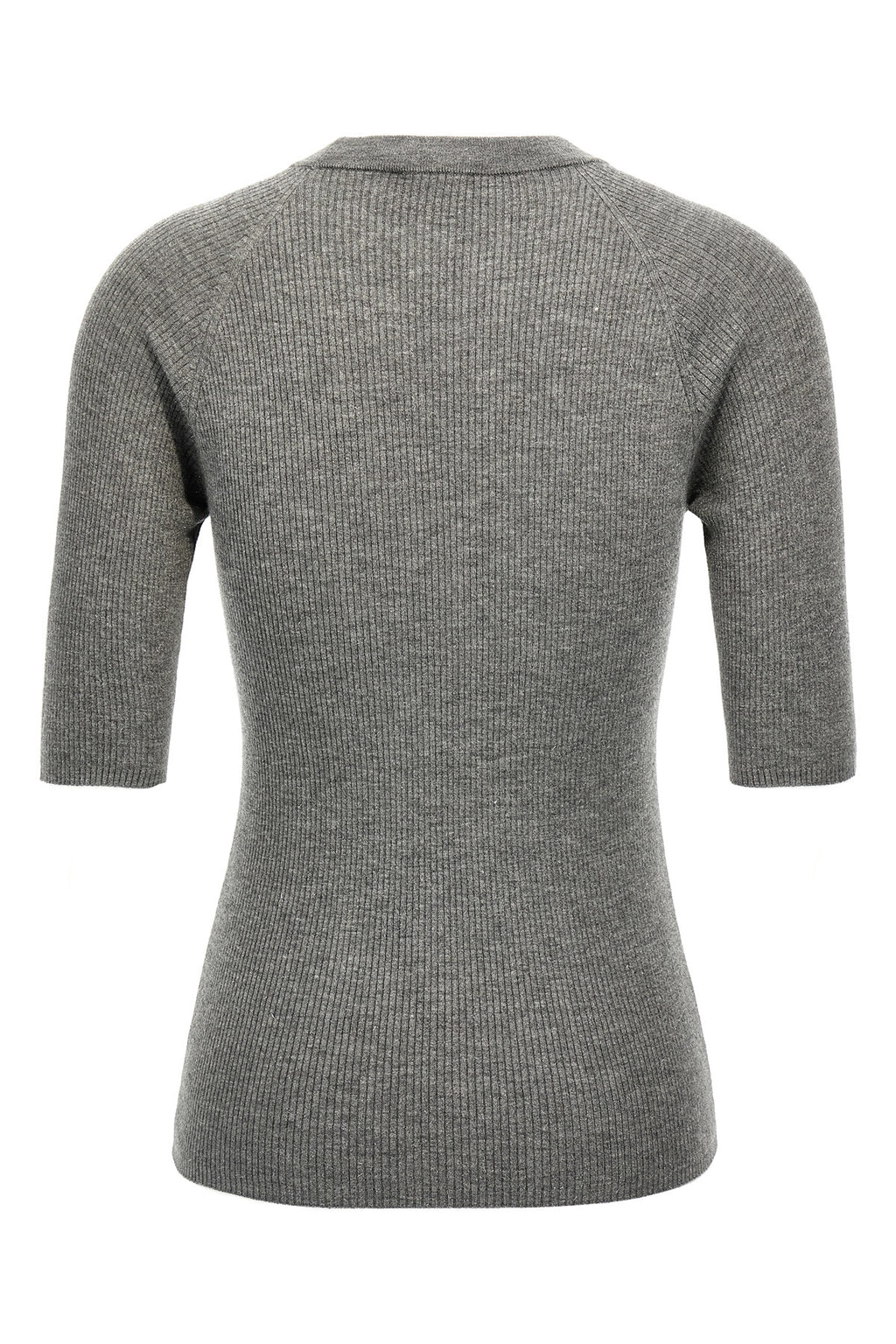BRUNELLO CUCINELLI Lurex ribbed sweater For Women 46% ws, 41% vi, 13% pl