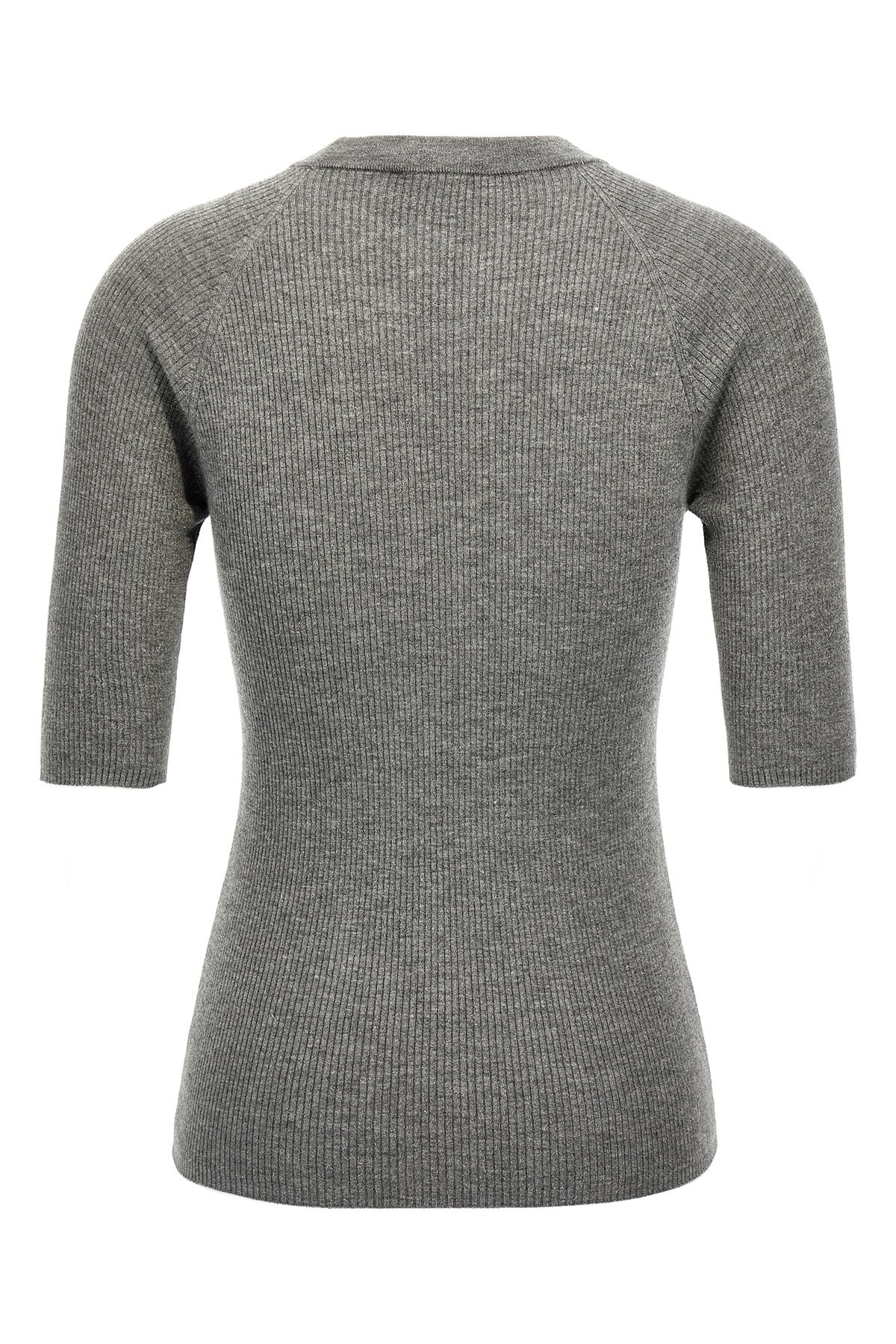 BRUNELLO CUCINELLI Lurex ribbed sweater For Women 46% ws, 41% vi, 13% pl