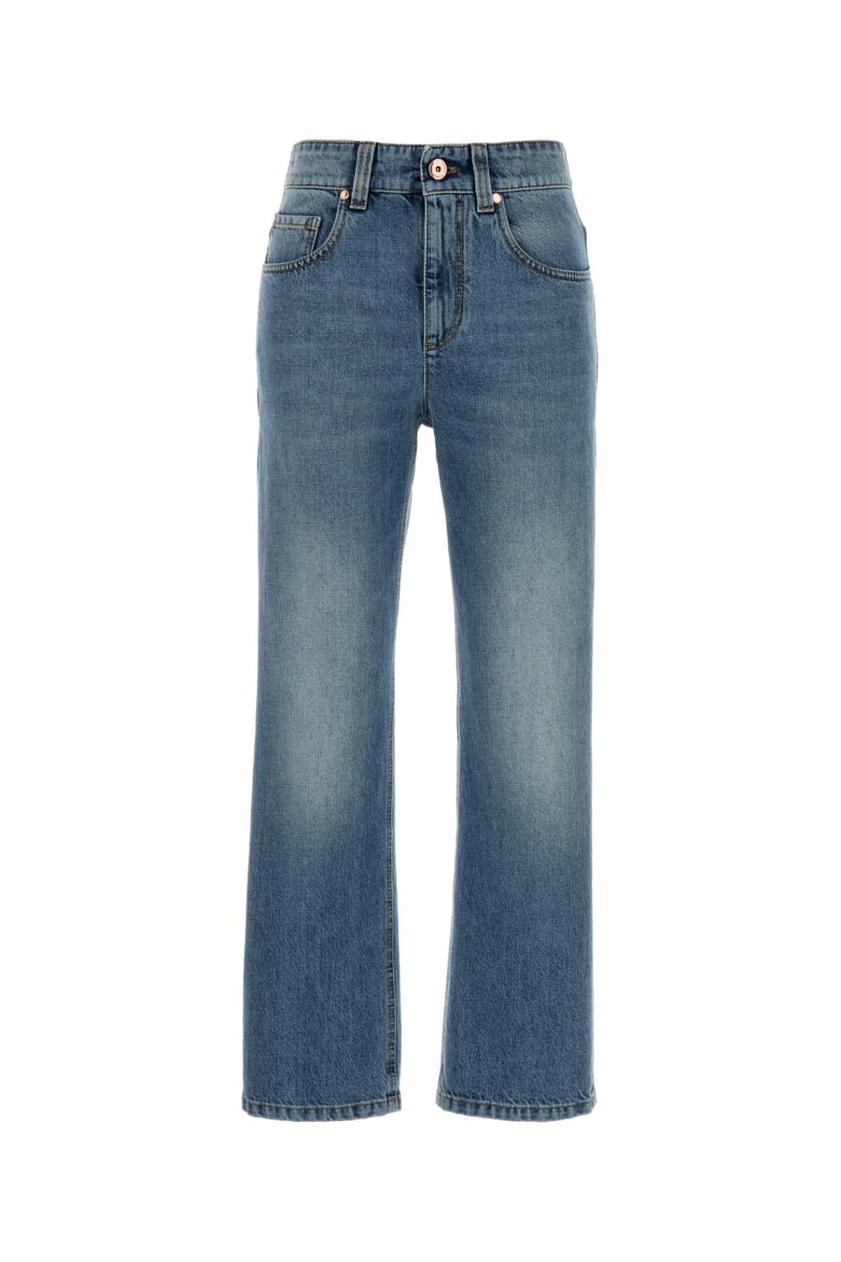 BRUNELLO CUCINELLI DENIM PANTS For Women Exterior: 100% Cotton