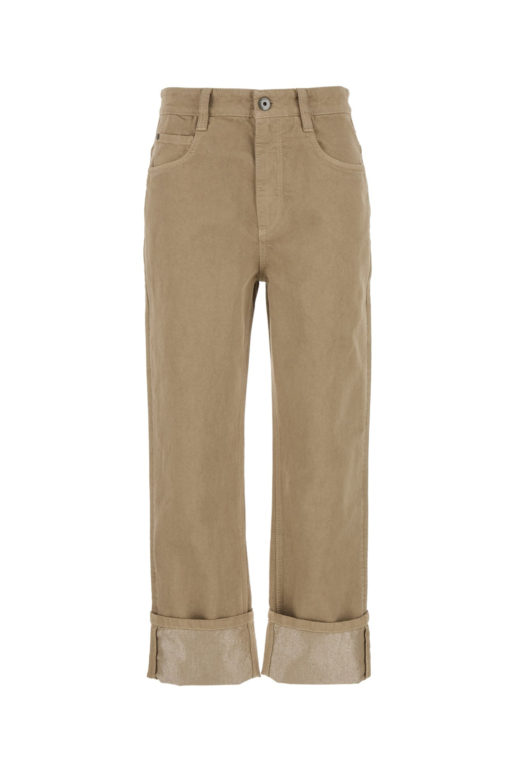 BRUNELLO CUCINELLI DYED PANTS For Women 70%CO 20%VI 10%PL