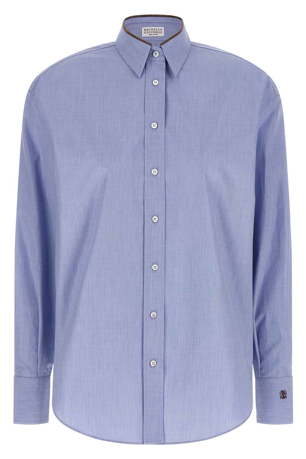 BRUNELLO CUCINELLI 'Shiny Collar Detail' shirt For Women 100% cotton