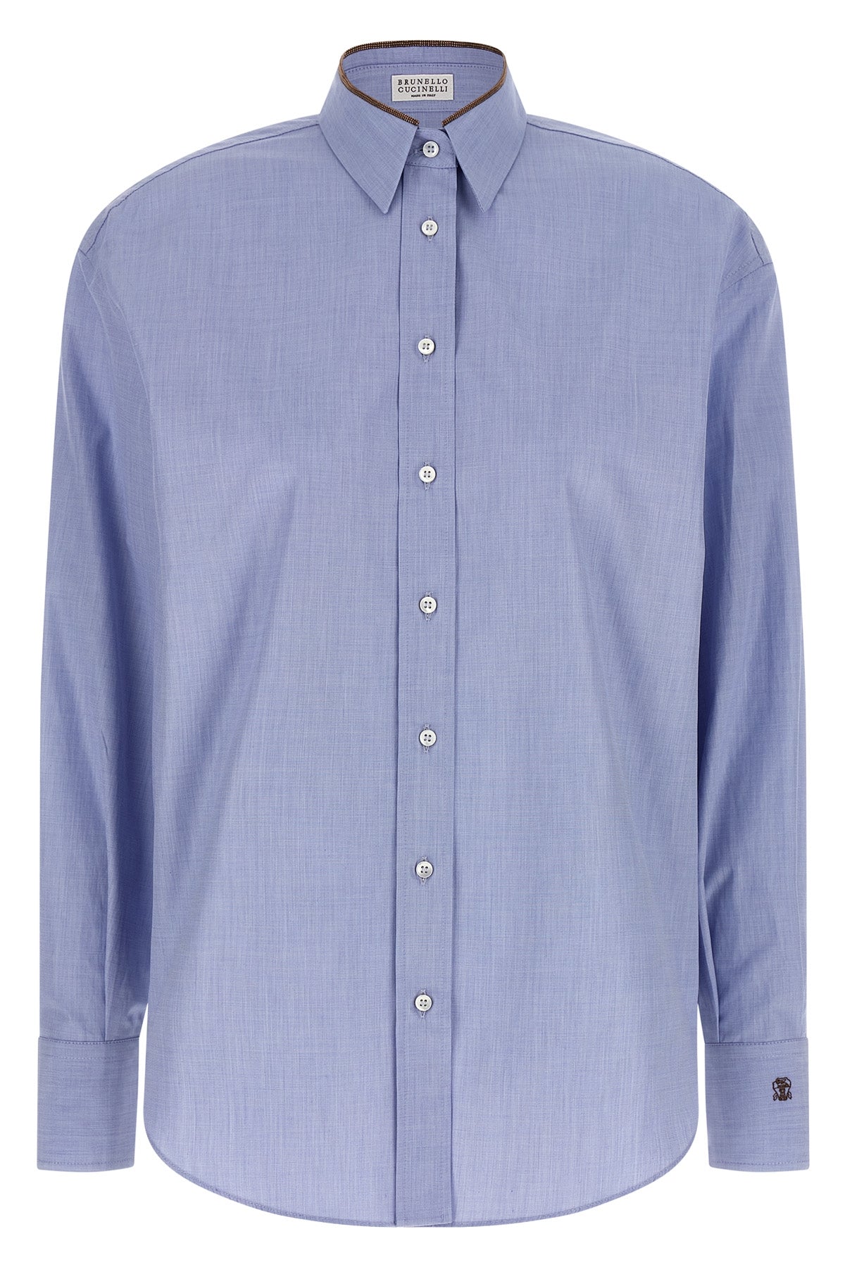 BRUNELLO CUCINELLI 'Shiny Collar Detail' shirt For Women 100% cotton