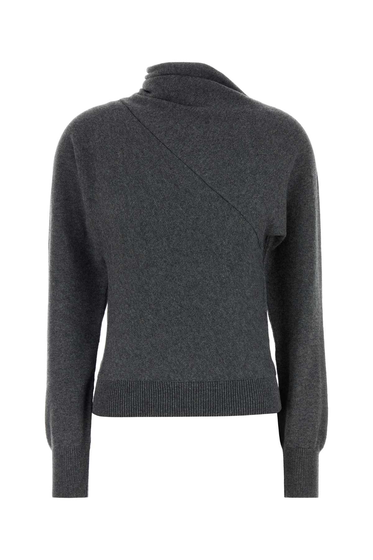 TOM FORD FINE CASHMERE COTTON - 12GG WRAP COLLAR KNIT For Women Exterior: 64% Cashmere 36% Cotton