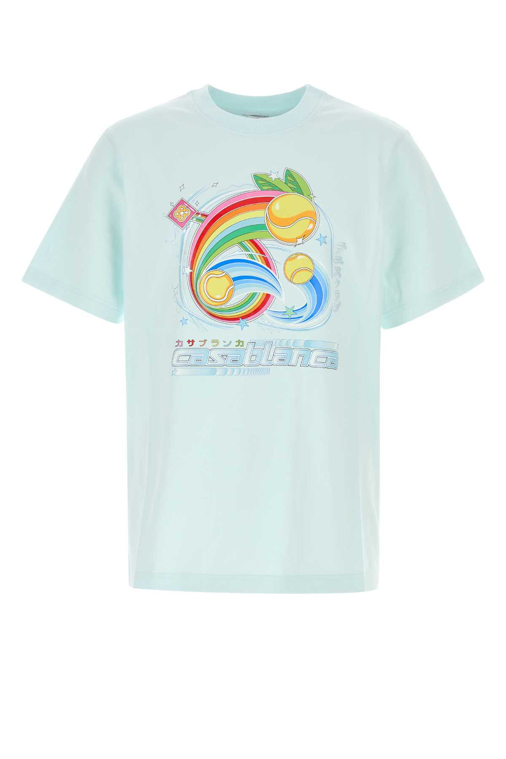 CASABLANCA MANGA TENNIS BALL T-SHIRT For Men Exterior: 100% Organic cotton