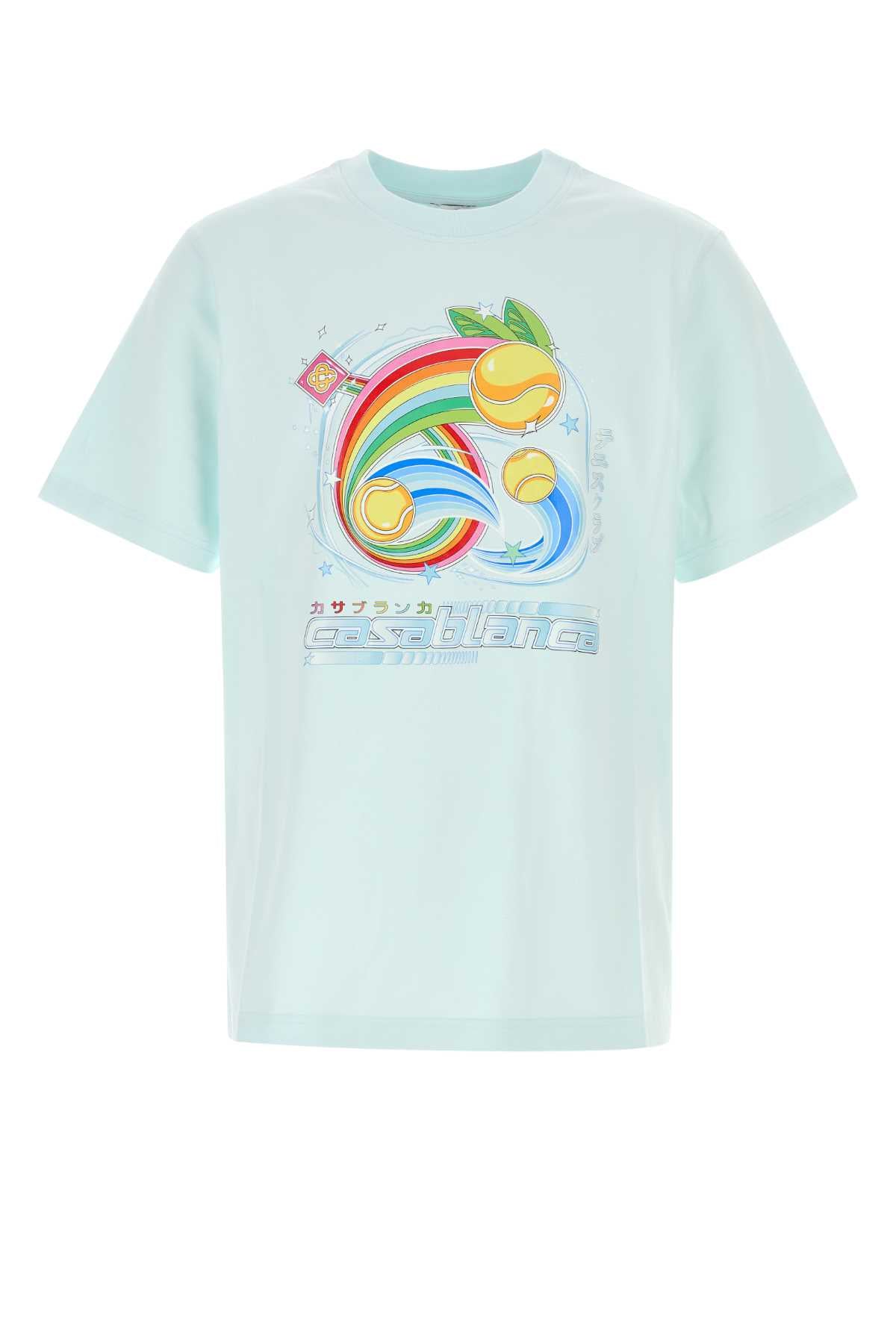 CASABLANCA MANGA TENNIS BALL T-SHIRT For Men Exterior: 100% Organic cotton