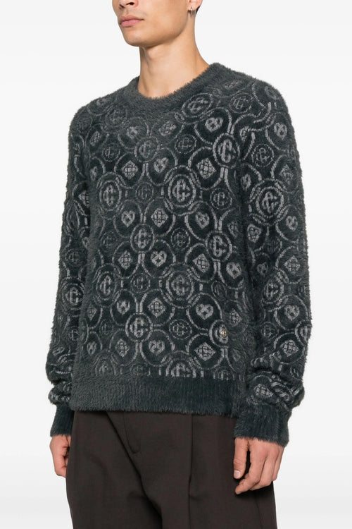 CASABLANCA 'Fluffy Monogram' sweater For Men 50% wool, 50% polyamide