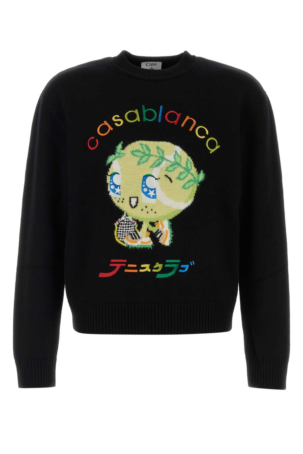 CASABLANCA CHARACTER INTARSIA CREW For Men Exterior: 100% Merino wool