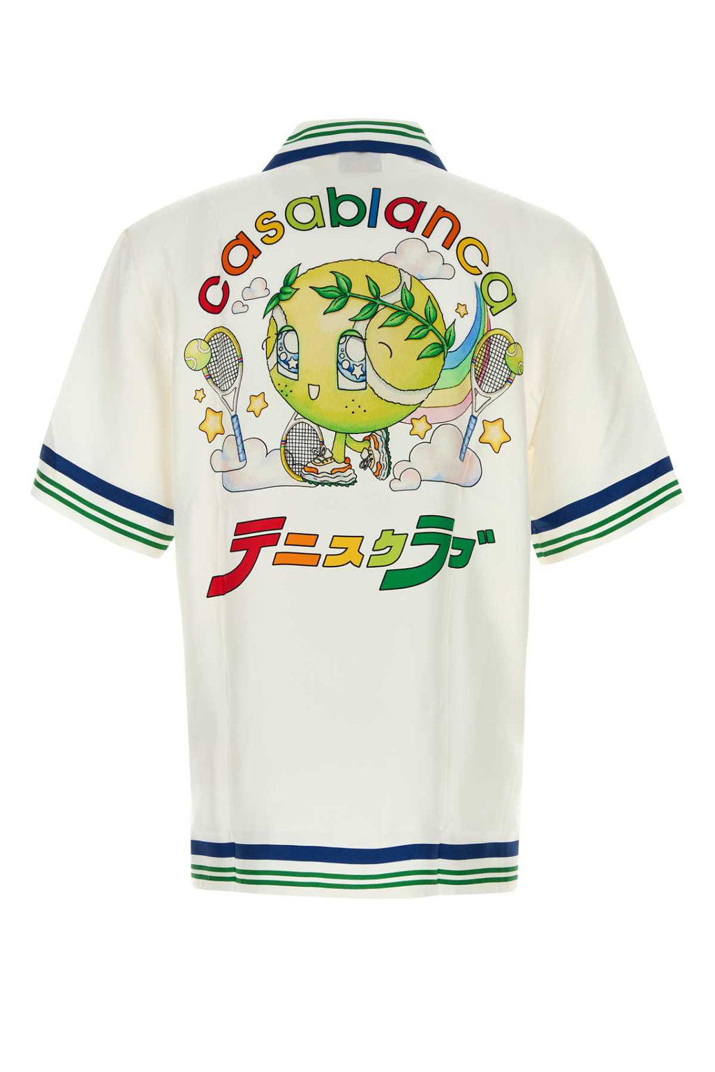 CASABLANCA CUBAN COLLAR SHORT SLEEVE SHIRT For Men 100% Silk