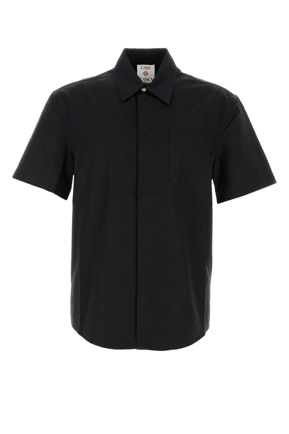 CASABLANCA MONOGRAM COTTON SHORT SLEEVE SHIRT For Men 100% CO