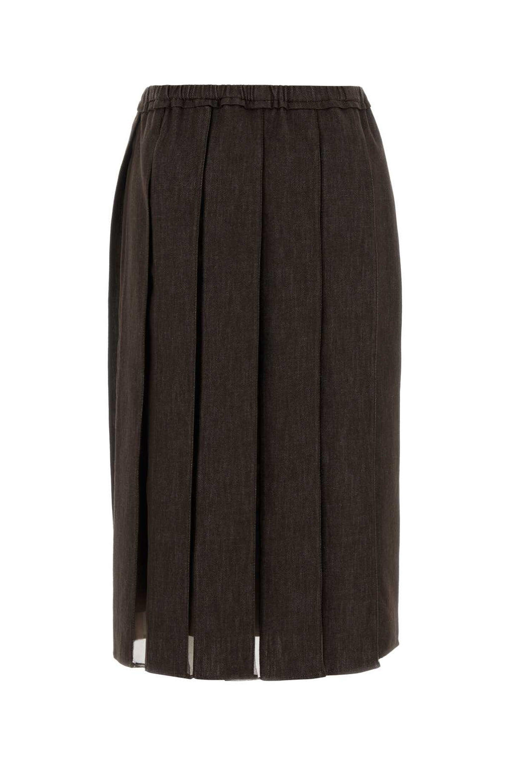 BRUNELLO CUCINELLI GONNA IN DENIM For Women Exterior 1: 100% Cotton Exterior 2: 100% Silk Lining: 74% Acetate 26% Silk