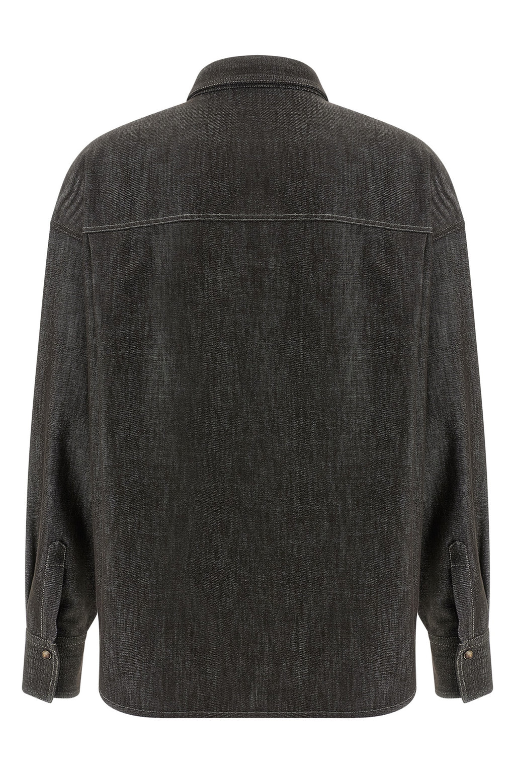 BRUNELLO CUCINELLI Lamé denim shirt For Women 60% cotton 33% viscose 5% polyester 2% polyamide