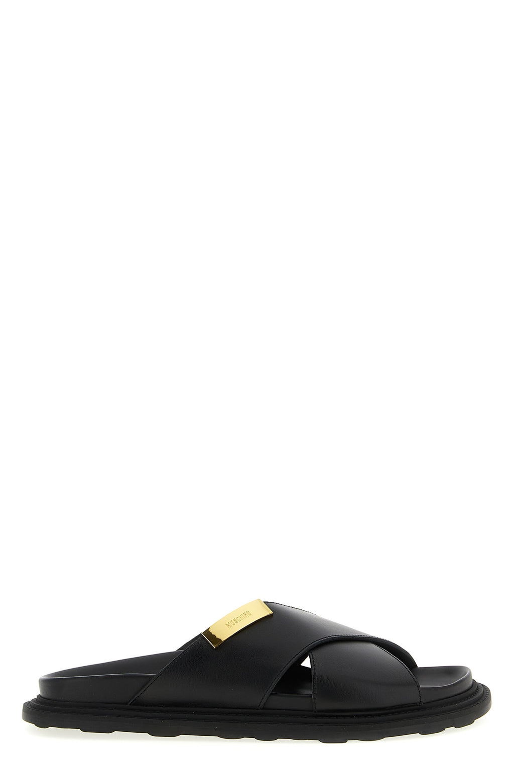 MOSCHINO Leather sandals For Men 100% leather
