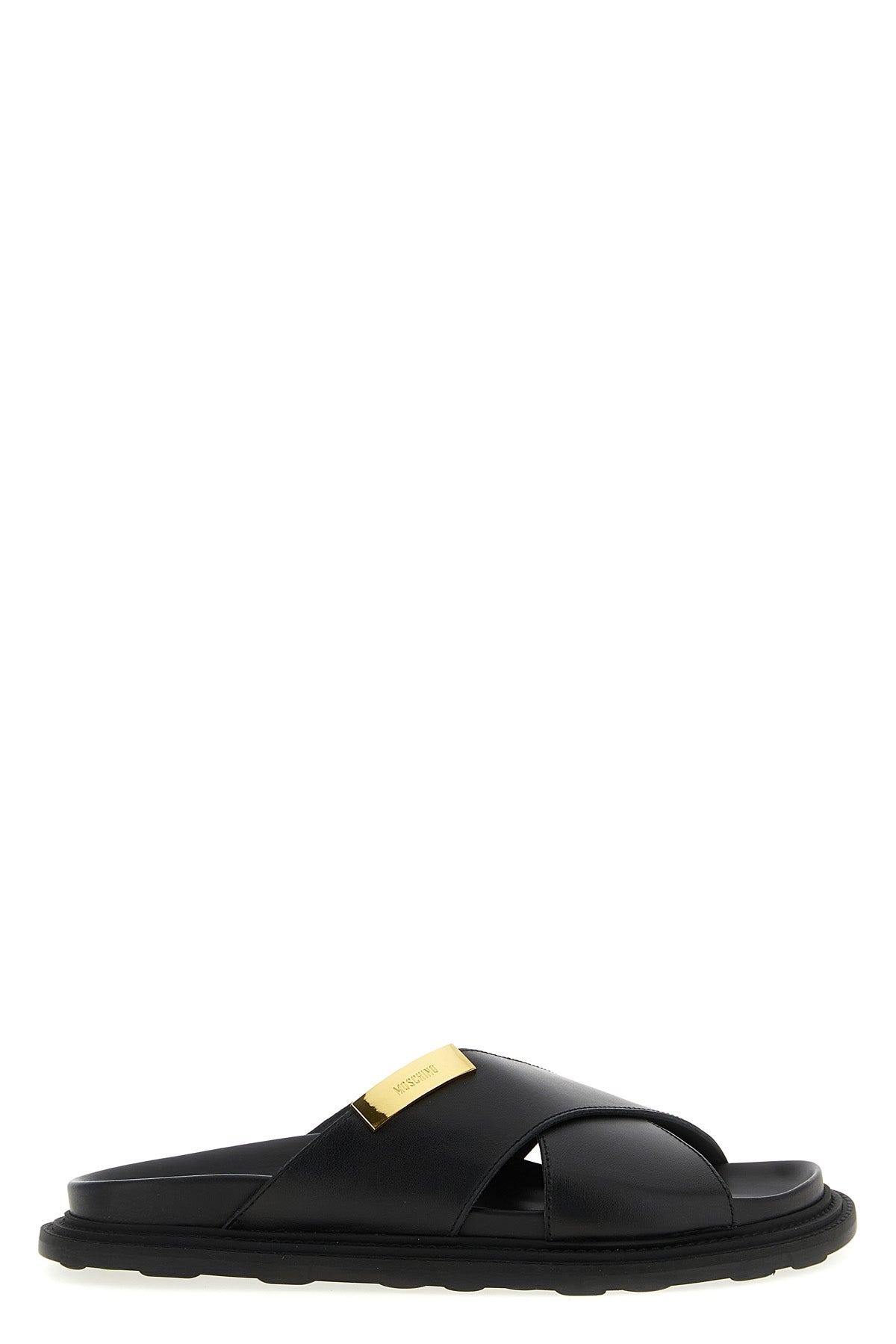 MOSCHINO Leather sandals For Men 100% leather