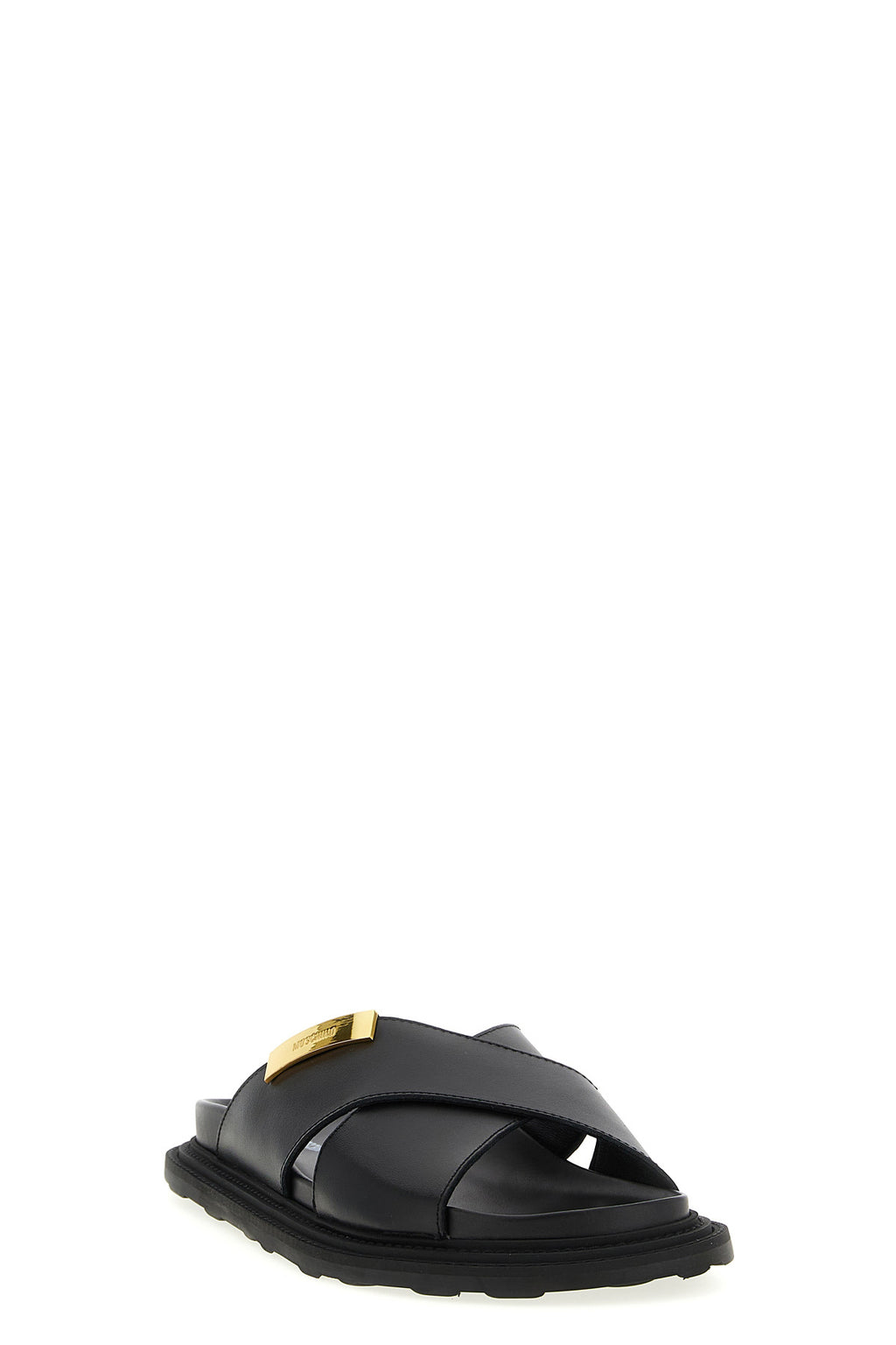 MOSCHINO Leather sandals For Men 100% leather