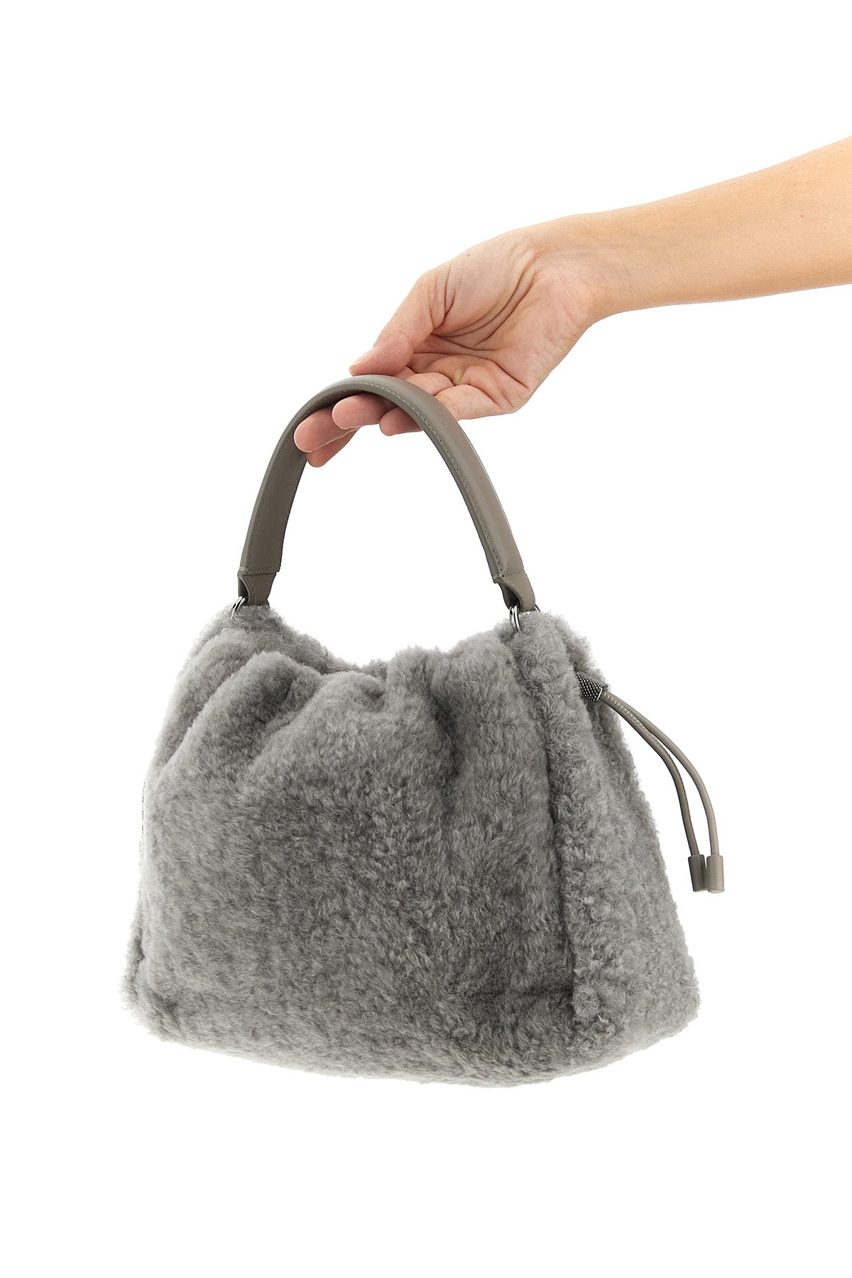 BRUNELLO CUCINELLI 'Bucket Mellow' small handbag For Women 100% lamb leather (Ovis Aries)
