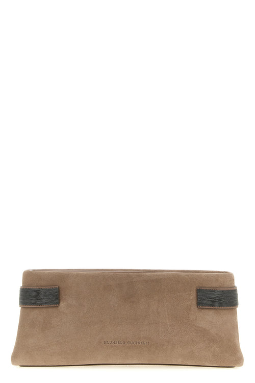 BRUNELLO CUCINELLI 'Essence' pouch For Women 100% calfskin leather (Bos Taurus)