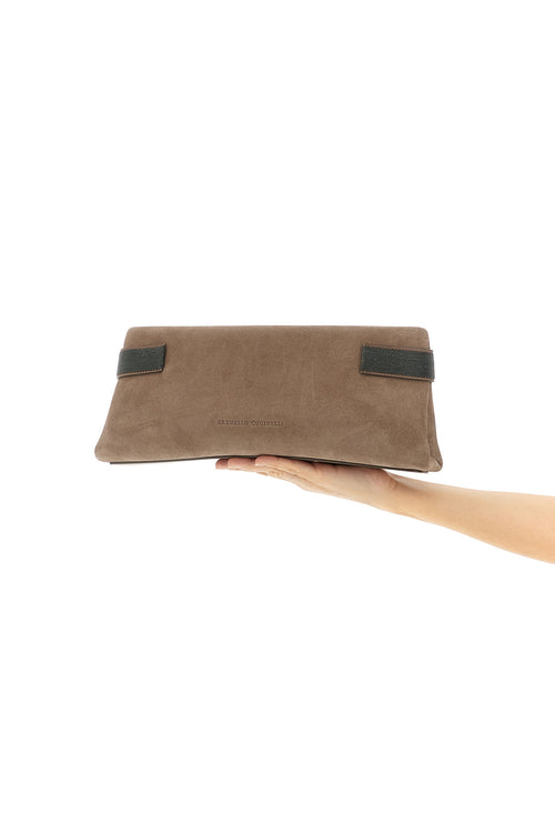BRUNELLO CUCINELLI 'Essence' pouch For Women 100% calfskin leather (Bos Taurus)