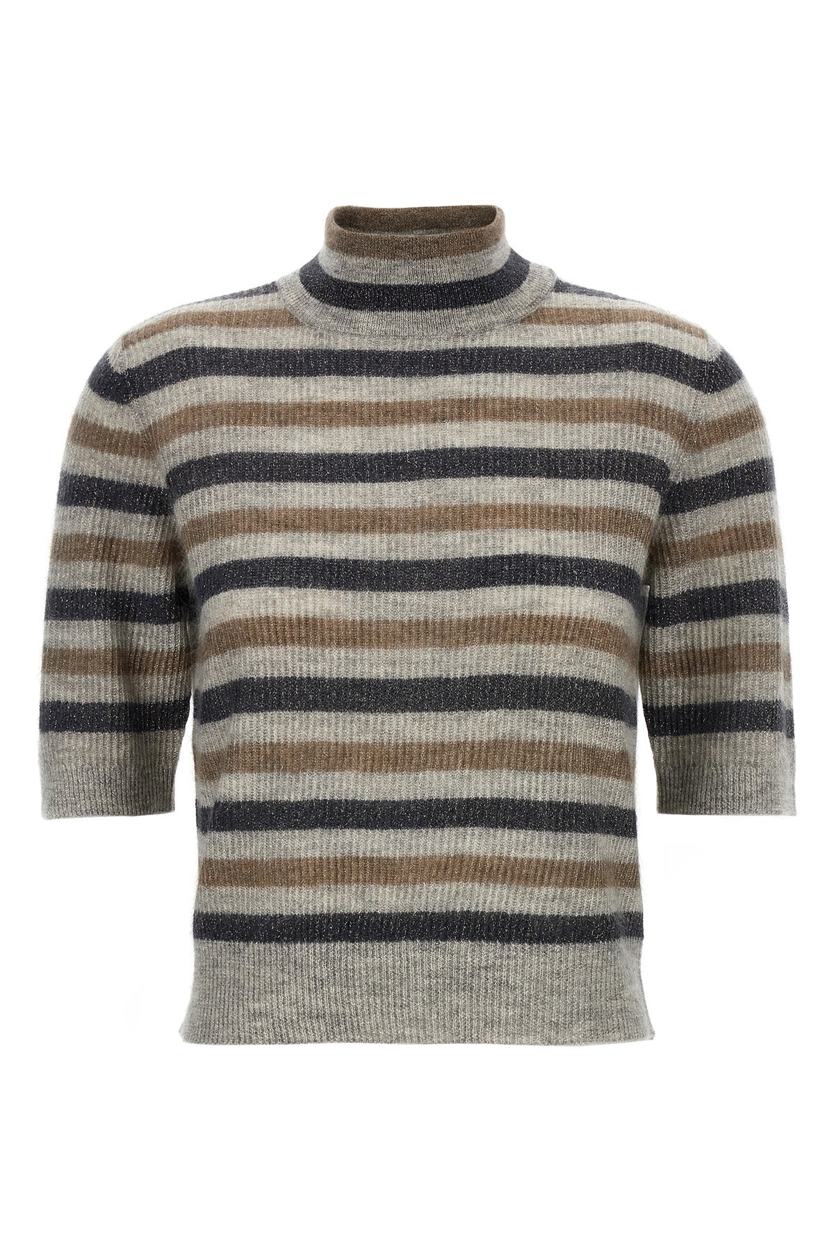 BRUNELLO CUCINELLI Lurex wool cropped sweater