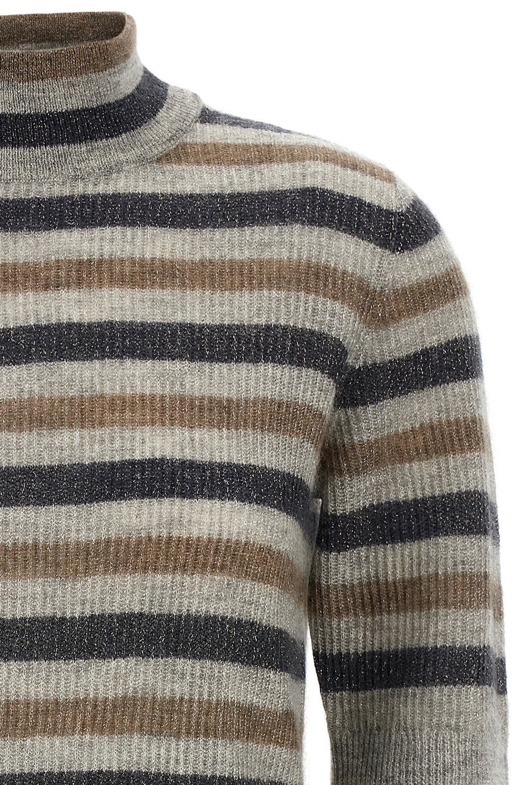 BRUNELLO CUCINELLI Lurex wool cropped sweater