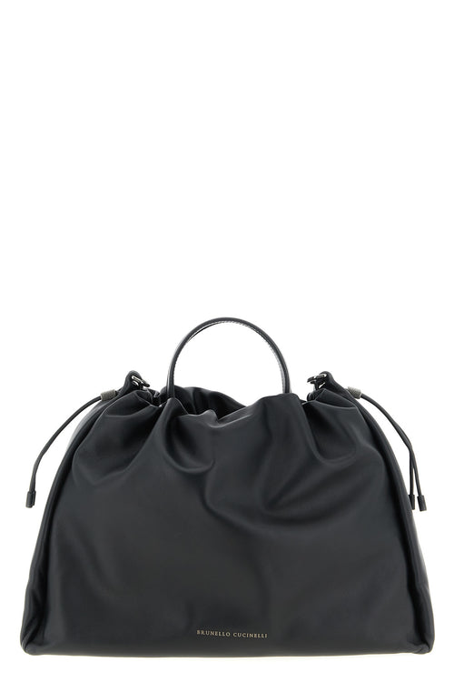 BRUNELLO CUCINELLI 'Mellow' large shopping bag For Women 100% lamb leather (Ovis Aries)