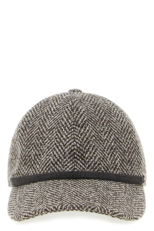BRUNELLO CUCINELLI 'Shiny Band' hat For Women 73% virgin wool, 27% polyamide