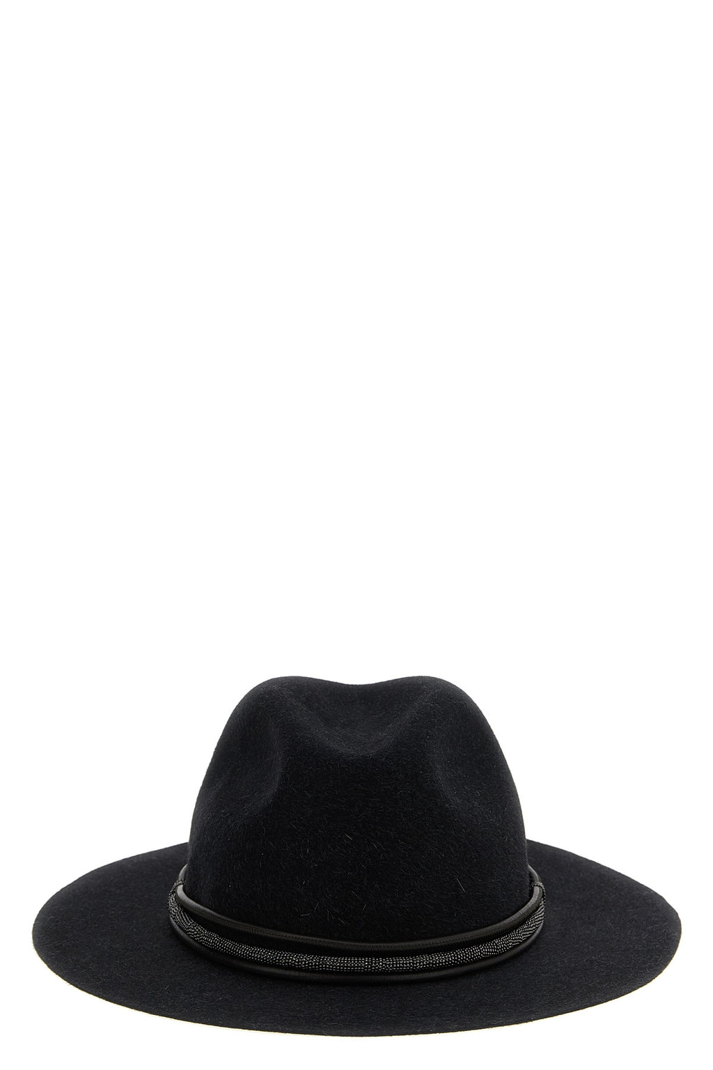 BRUNELLO CUCINELLI Jewel leather hat For Women 100% felt
