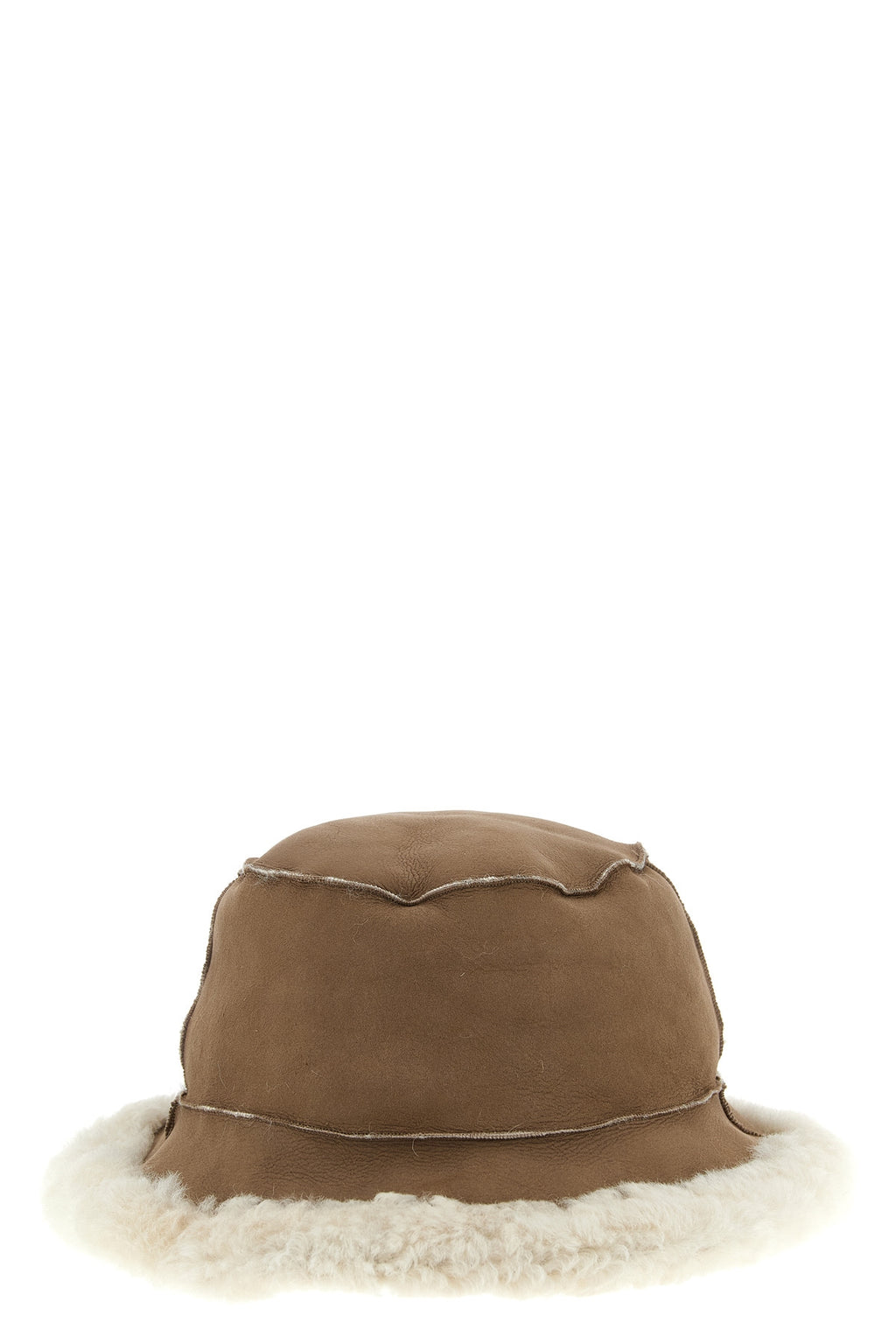 BRUNELLO CUCINELLI 'Fuzzy' bucket hat For Women 100% lamb leather (Ovis Aries)