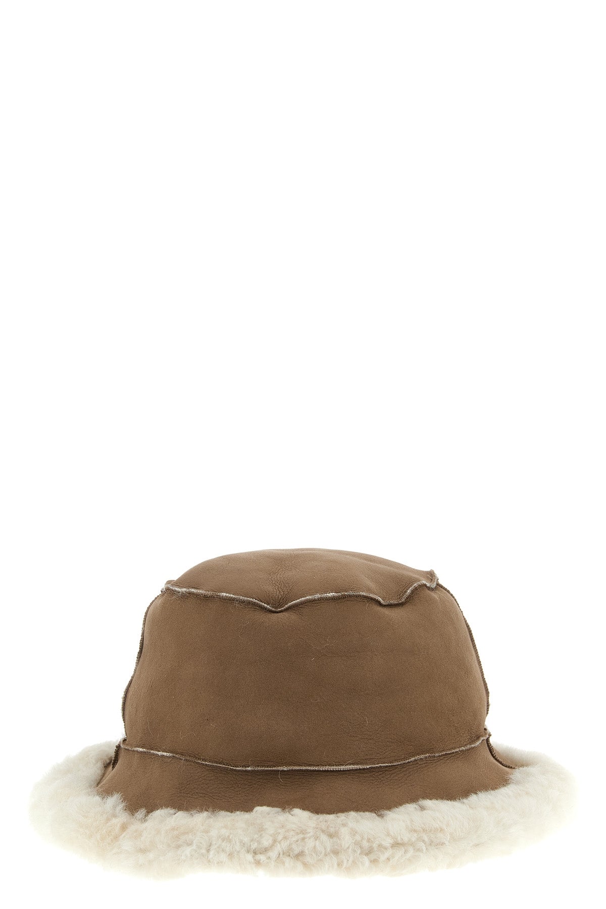 BRUNELLO CUCINELLI 'Fuzzy' bucket hat For Women 100% lamb leather (Ovis Aries)