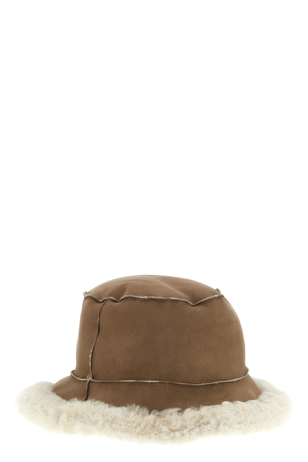 BRUNELLO CUCINELLI 'Fuzzy' bucket hat For Women 100% lamb leather (Ovis Aries)