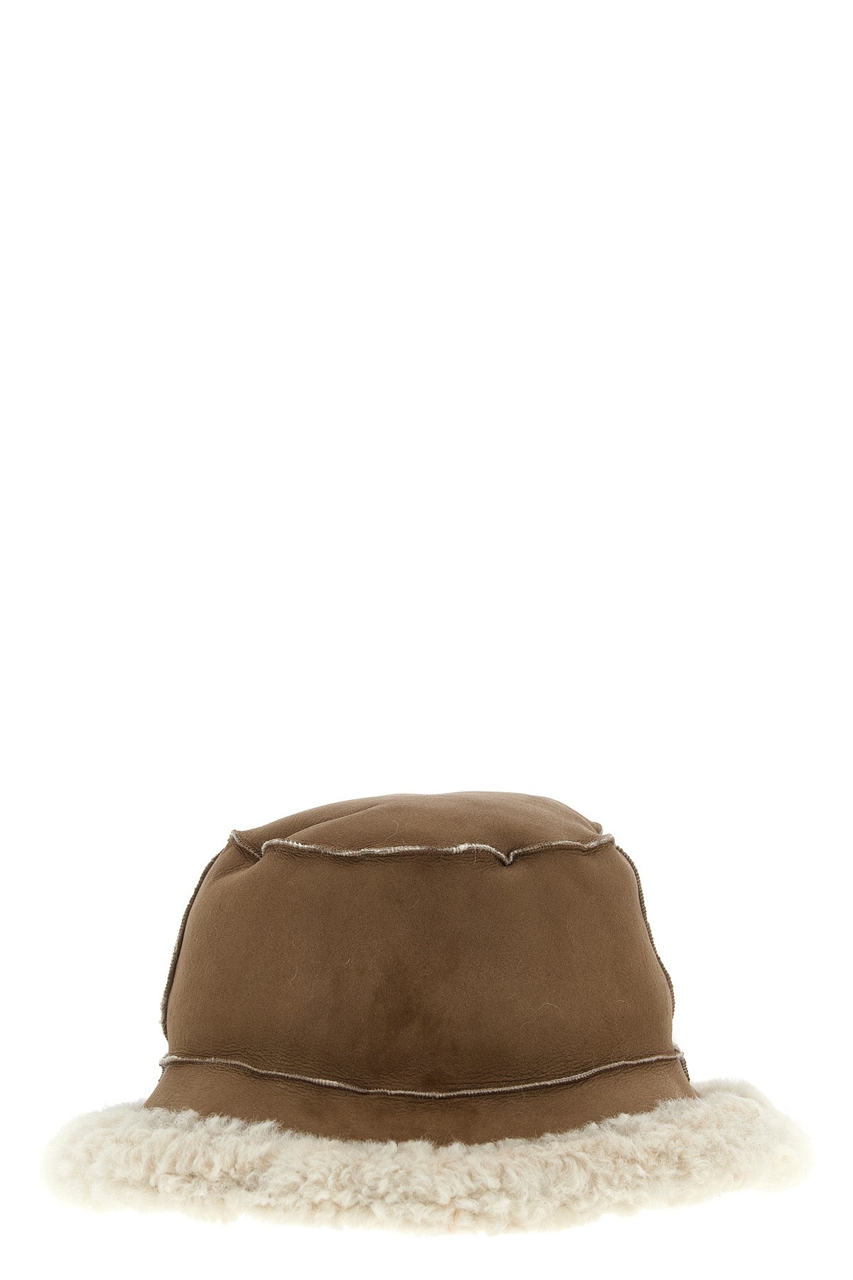 BRUNELLO CUCINELLI 'Fuzzy' bucket hat For Women 100% lamb leather (Ovis Aries)