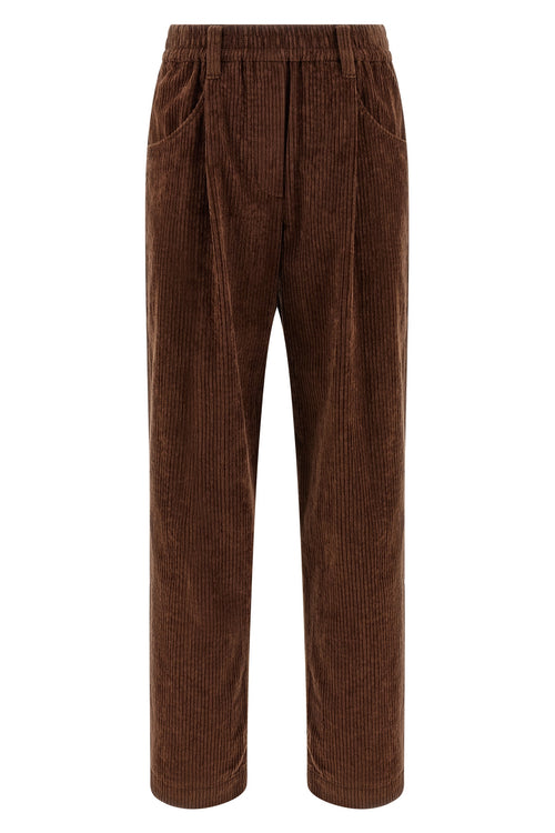 BRUNELLO CUCINELLI 'Baggy' pants For Women 99% cotton, 1% elastane