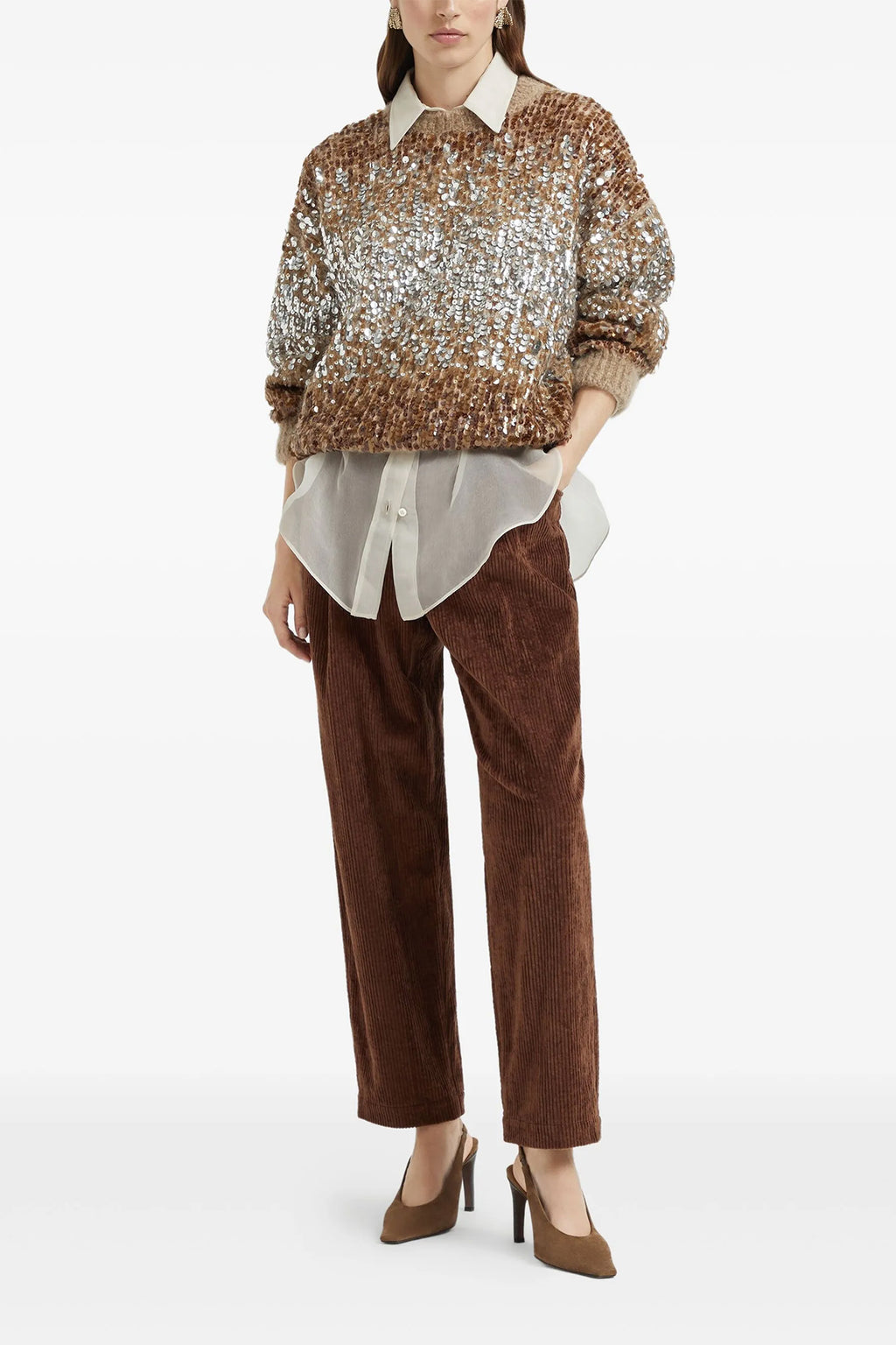 BRUNELLO CUCINELLI 'Baggy' pants For Women 99% cotton, 1% elastane
